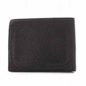 Christian Louboutin 二つ折り財布 レザー 小銭入れなし 黒 赤 /YM D