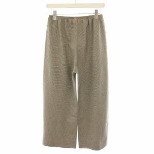 DES PRES ウーステッドウールトロピカルリラックスパンツ イージーパンツ チェック柄 タグ付き 36 茶 ブラウン