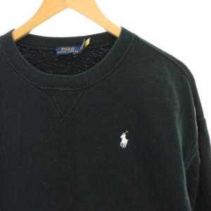 POLO RALPH LAUREN スウェット トレーナー スモールポニー 長袖 裏起毛 M 黒 ブラック 0200011515 /HN