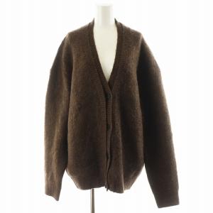 23AW ブラッシュドVネックカーディガン Brashed Vneck Cardigan F 茶 ブラウン