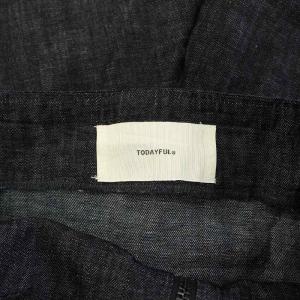 TODAYFUL フロントジップサロペット Front Zip Salopette オーバーオール 麻 リネン混 38 紺