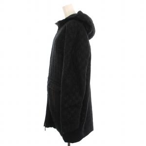 i Blues down in town ダウンジャケット ダウンコート ジップアップ 総柄 アウター 44 黒 84862046