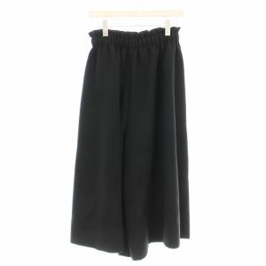 SHIPS 24AW ウールライクギャザーキュロットパンツ 723-15-0058 ワイド ガウチョ パンツ F 黒