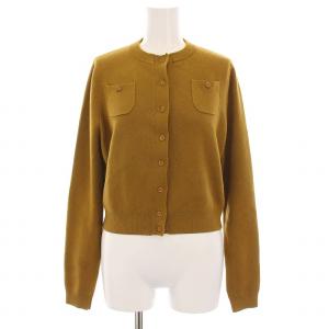 コットンカシミヤ カーディガン ニット 長袖 XS 茶 39-02-01-02002 /YM