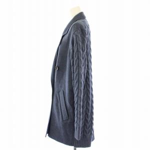 Max Mara SATRAPO チェスターコート ウール カシミヤ混 M ネイビー