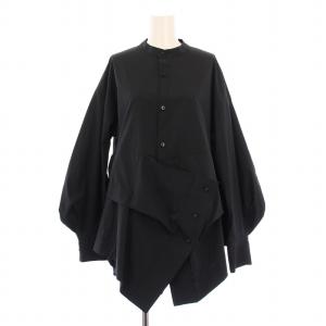 25SS W WRAP SHIRT ブラック