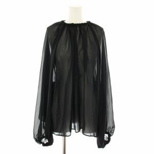 23AW シアー Sheer ブラウス シャツ 長袖 黒 ブラック 23051500801030 /YT