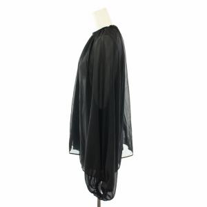 EVERYDAY I LIKE 23AW シアー Sheer ブラウス シャツ 長袖 黒 ブラック 23051500801030 /YT