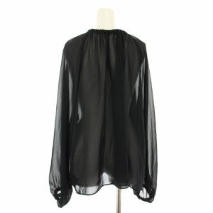 EVERYDAY I LIKE 23AW シアー Sheer ブラウス シャツ 長袖 黒 ブラック 23051500801030 /YT