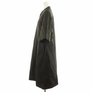 MARGARET HOWELL 24SS ワンピース ロング丈 5分袖 リネン混 麻 1 カーキ 578-4157030 /AN17