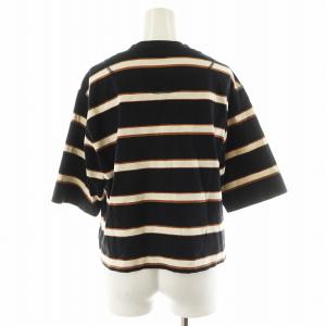 MHL. 24SS OUTLINE STRIPE JERSEY Tシャツ カットソー 半袖 ボーダー柄 コットン