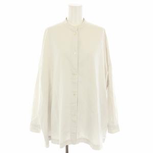 シャツ ブラウス バンドカラー 長袖 1 白 ホワイト 073-L60M-030 /YT