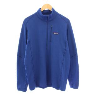 R1 Pullover R1プルオーバー フリース 長袖 ハーフジップ スタンドカラー ストレッチ ロゴ