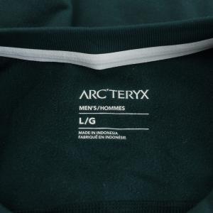 ARC’TERYX ロー クルーネック Rho LT Crew Neck Tシャツ カットソー 長袖 ロゴ L 緑 グリーン