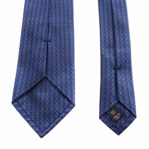 LOUIS VUITTON モノグラム レギュラータイ ネクタイ シルク 絹 紺 ネイビー /AN11 OH