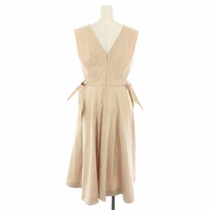 Chesty 22SS サイドリボン刺繍ジャンパースカート ワンピース ロング ノースリーブ 花柄 0 ピンクベージュ