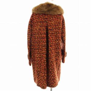 Grace Class モヘヤ混コート 2536-9145 ファー コート 36 オレンジ 赤 /G
