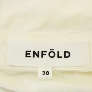ENFOLD ギャザーチュニック シャツ 300ES330-1450 長袖 ブラウス 38 白 ホワイト /G