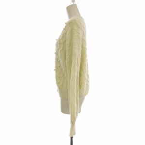 GRACE CONTINENTAL ニット セーター 長袖 パール装飾 36 白 ホワイト 18443040 /EE