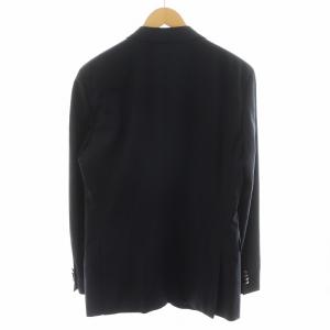 BURBERRY BLACK LABEL テーラードジャケット シングル 裏地チェック柄 ウール L 黒 ブラック D1E01-800-29 /AN45