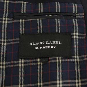 BURBERRY BLACK LABEL テーラードジャケット シングル 裏地チェック柄 ウール L 黒 ブラック D1E01-800-29 /AN45