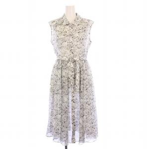 23年製 ボタニカルプリント柄ワンピース 34 ホワイト 6326270