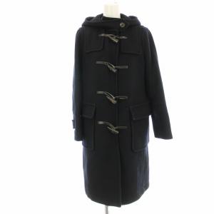 ダッフルコート H5B10-824-29 ウール混 フード 36 黒 ブラック /G