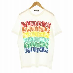 Tシャツ カットソー 半袖 クルーネック ロゴプリント L 白 ホワイト S71GD0876 S22844