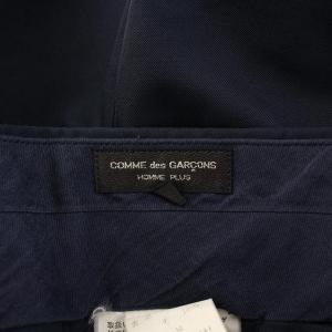 COMME des GARCONS HOMME PLUS テーパードパンツ スラックス タック ジップフライ ウール M 紺 ネイビー /BB