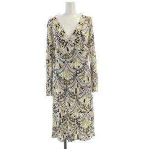 ワンピース マキシ ロング 総柄 長袖 F42 マルチカラー 81RH26 /RO