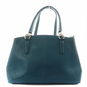 COACH クリスティ キャリーオール ハンドバッグ ショルダーバッグ 2way レザー 青 ブルー F36637