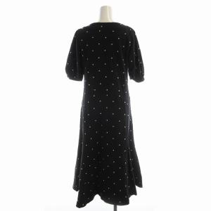 franche lippée ワンピース ロング ドット 半袖 M 黒 ブラック 3115280 /EE