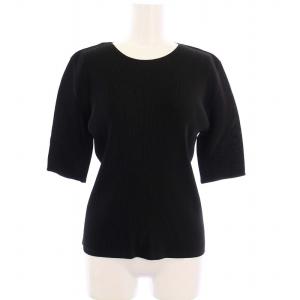 イッセイミヤケ プリーツカットソー 半袖 無地 3 ブラック PP02-FK103 /KH