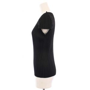 PLEATS PLEASE ISSEY MIYAKE イッセイミヤケ プリーツカットソー 半袖 無地 4 ブラック PP01-JK169 /KH