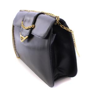 Cartier サファイアライン ショルダーバッグ チェーン ブラック ゴールドカラー