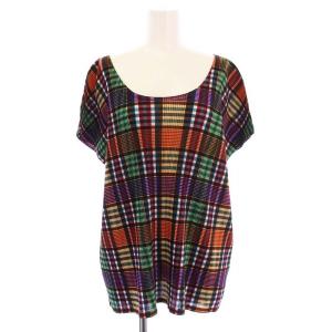 イッセイミヤケ プリーツカットソー 半袖 チェック柄 3 マルチカラー PP23FK333 /KH