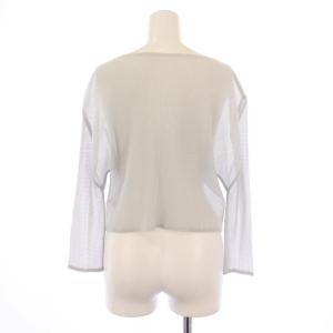 PLEATS PLEASE ISSEY MIYAKE イッセイミヤケ カーディガン シアー 3 グレー