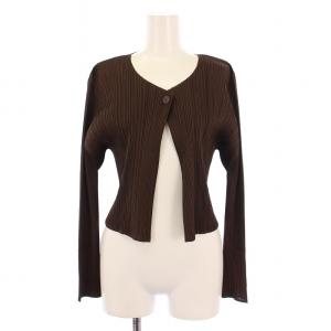 イッセイミヤケ カーディガン 3 ブラウン