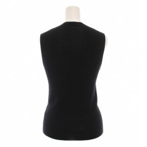 JIL SANDER シルク ニット ノースリーブ カットソー 38 黒 /YM