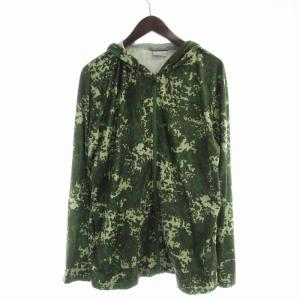 Byway Buds Full Zip Hoodie ジップアップパーカー 総柄 長袖 XL 緑 グリーン