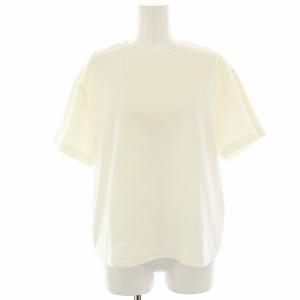 24SS カットソー Tシャツ 半袖 パール アシメデザイン 36 白 ホワイト 24S62619 /HN