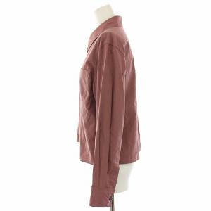 MARGARET HOWELL 22AW マットコットンポプリンシャツ ブラウス 長袖 ショート丈 1 ローズピンク 578-2253017