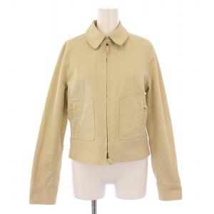 ステンカラージャケット アウター ジップアップ ショート丈 裏地ノバチェック F ベージュ /BB