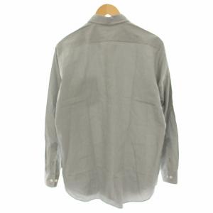 BURBERRY LONDON ボタンダウンシャツ カジュアルシャツ ギンガムチェック 長袖 大きいサイズ LL グレー 白 ホワイト