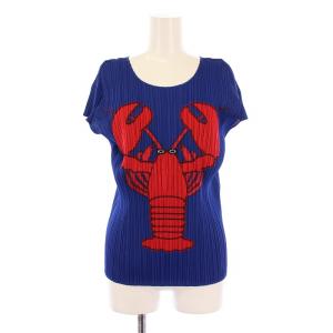 イッセイミヤケ カットソー ロブスター柄 4 ブルー レッド