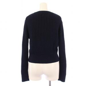 IENA 23SS テープヤーンリブミニカーディガン サマーニット 長袖 クルーネック ショート丈 麻 リネン混