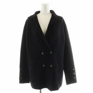 23AW ミラノリブ ニットジャケット ダブル F 黒 ブラック 23010220202030 /AN28