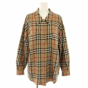 シャツ ブラウス ノバチェック ヴィンテージ 大きいサイズ 15BR ベージュ FEB27-007
