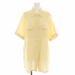 Max Mara セットアップ 上下 シャツ ブラウス 半袖 イージーパンツ ワイドパンツ 麻 リネン 38 ベージュ /YT