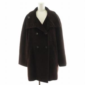 コート ロング丈 アルパカ ウール アウター 42 茶 ブラウン 60860493 /AN41